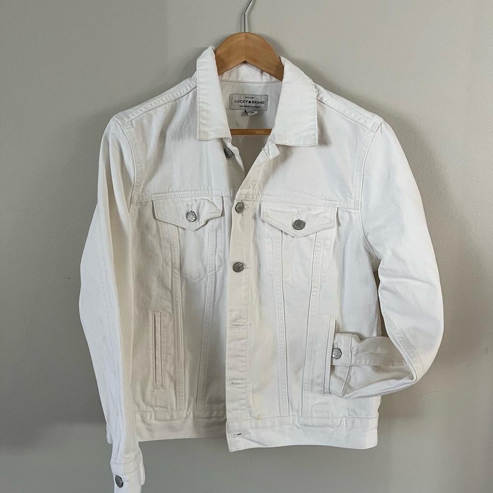 Lucky Brand Women’s XL white denim jacket